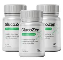 Envase de GlucoZen: Suplemento para el equilibrio de la glucosa en sangre.