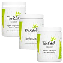 Paquete de tres envases de Fibre Select, ideal para su programa de detox y bienestar.