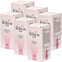 Femin Plus Paquete Óptimo: 6 botellas para un bienestar sexual prolongado y máximo ahorro.