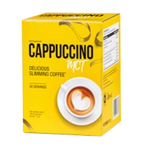 Bote individual de Cappuccino MCT, ideal para probar sus efectos quemagrasas y adelgazantes.