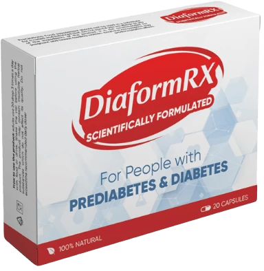Envase de DiaformRX para el control de la diabetes